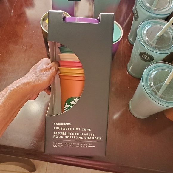 NWT Shimmery Starbucks reusable cups - Picture 2 of 5